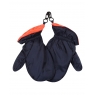 Hooded Shower Resistant Double Zip Padded Coat with Mittens